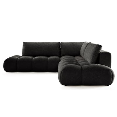 Canapé d'Angle Convertible en Tissu bouclette 5 places - YULIN BEST MOBILIER
