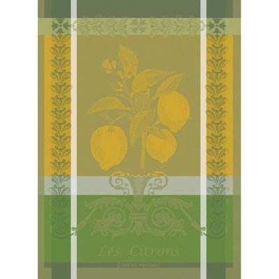 Torchon pur coton  jaune Citron GARNIER-THIEBAUT