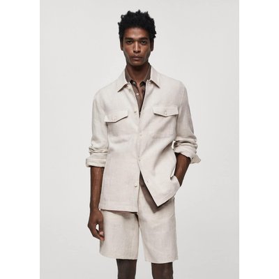 Surchemise 100 % lin poches MANGO MAN