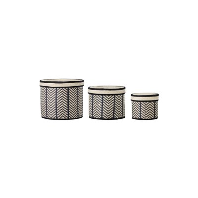 Paniers avec couvercle en fibres naturelles (lot of 3) Islim BLOOMINGVILLE