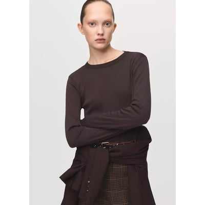 T-shirt coton manches longues MANGO