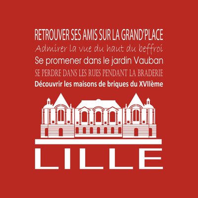 Tableau Sur Toile Lille ILLUSTRATION CEANOTHE