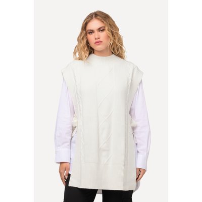Pull sans manches en tricot torsadé à col ULLA POPKEN