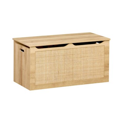 Coffre à jouets enfant décor bois et cannage BOHÈME SWEEEK