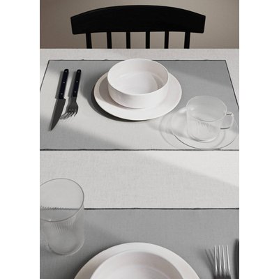 Set de table 100 % lin overlock contrasté MANGO HOME