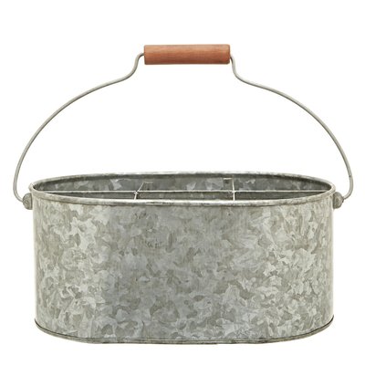 6-Compartment Galvanised Steel Storage Caddy SO'HOME