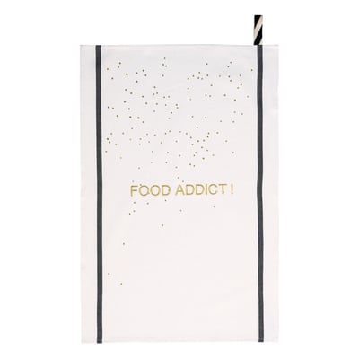 Torchon Food Addict Or LA CERISE SUR LE GATEAU