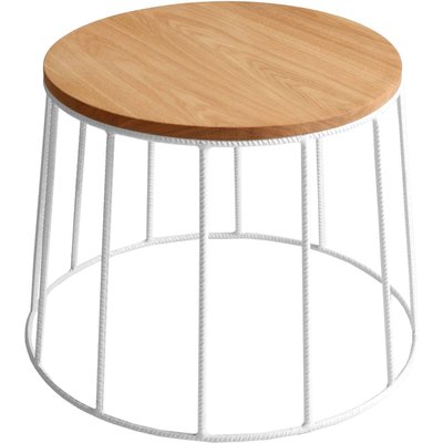 Table basse bois massif, ronde, Flun RECOLLECTION