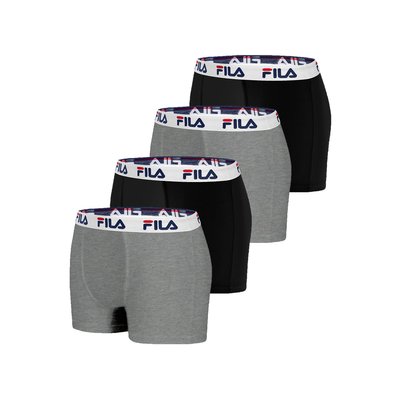 Lot de 4 Boxers Coton Uni FU5016 FILA