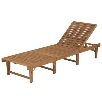 Chaise longue pliable en acacia HOME MAISON