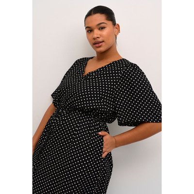 Robe noire a pois blanc La Redoute
