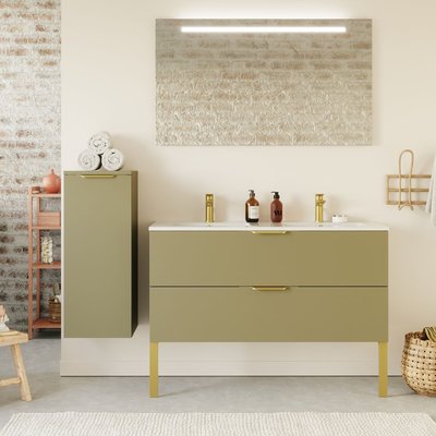 Ensemble double vasque 2 tiroirs + miroir - VENICE HOMIFAB