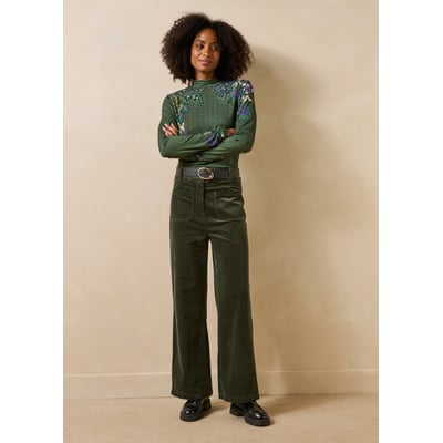 Pantalon large en velours côtelé LA FEE MARABOUTEE