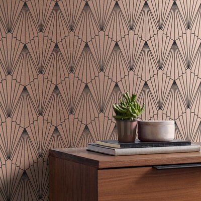 Papier peint Rene Pink Gold GRAHAM ET BROWN