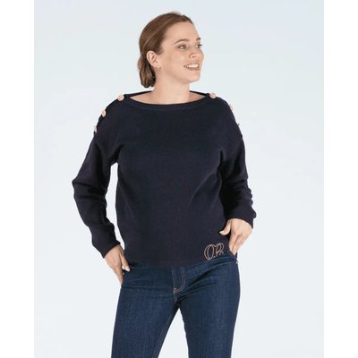 Pull cache coeur noir femme La Redoute