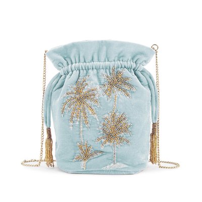 Sac seau velours avec broderies perles APHELIOS WILD