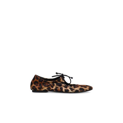 Ballerines léopard avec lacets SACHA