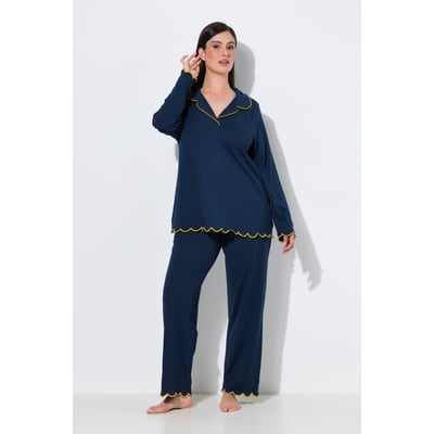 Pyjama en modal mélangé, passepoil fantaisie ULLA POPKEN
