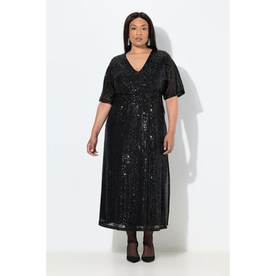 Robe maxi à paillettes, coupe trapèze ULLA POPKEN