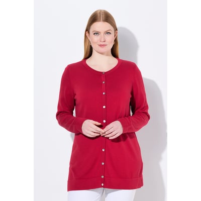 Cardigan twinset en coton Pima. Col rond ULLA POPKEN