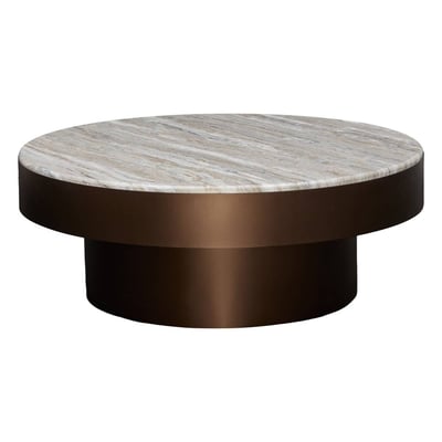 Table basse ronde en acier GRAPHITE ATMOSPHERA
