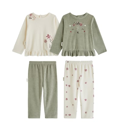 Lot de 2 pyjamas enfant 2 pièces en velours Misti PETIT BEGUIN