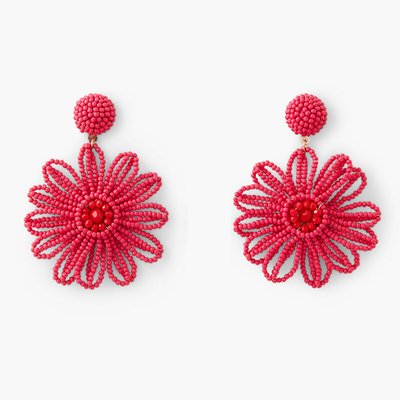 Boucles d'oreilles fleurs en perles de rocaille BALABOOSTE