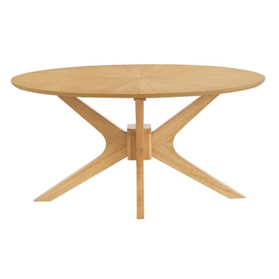 Table basse ovale bois foncé noyer L90 cm DIELLI MILIBOO