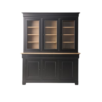 Buffet vaisselier bois massif 6 portes 3 tiroirs - EMBELLIE CAMIF