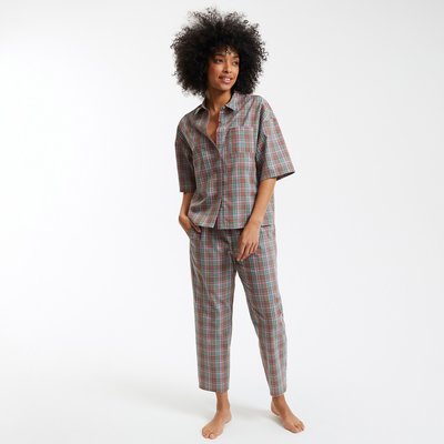 Pyjama à carreaux en popeline LA REDOUTE COLLECTIONS