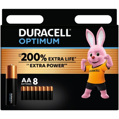 Pile LR06 AA Lot 8 piles OPTIMUM DURACELL