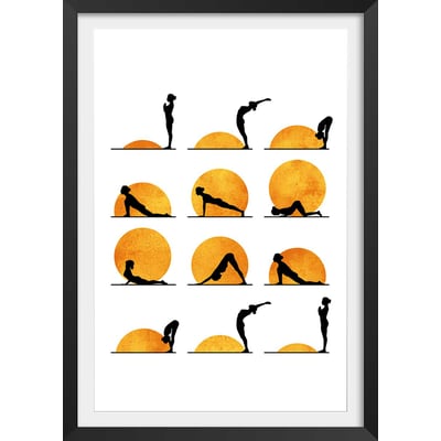 Affiche graphique Yoga sun HEXOA