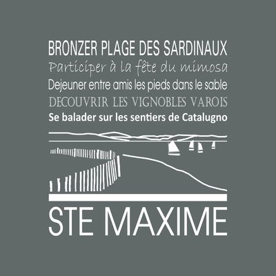Tableau Mural Sainte-maxime ILLUSTRATION CEANOTHE