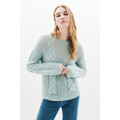 Pull Mleandro bleu gris femme CAROLL