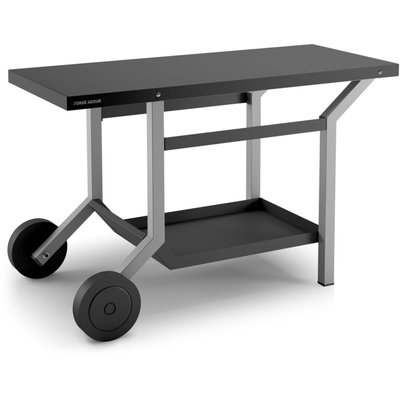 Desserte TRA NG roulante acier Noir et gris, compatible placha de 45 à 75 cm FORGE ADOUR