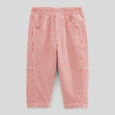 Pantalon taille élastique large rayé en coton BIO GOTS BOUT'CHOU