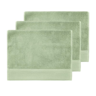 3 grandes serviettes invité Zéro Twist 560 g/m² SENSOFT SENSEI MAISON