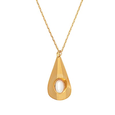 Collier nacre blanche doré - calla CAROLINE NAJMAN