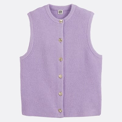 Gilet senza maniche in maglia a coste LA REDOUTE COLLECTIONS
