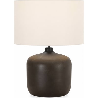 Lampe de table en métal effet bois brûlé RECOLLECTION