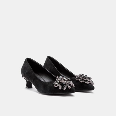 Escarpins en cuir noir ALMA EN PENA