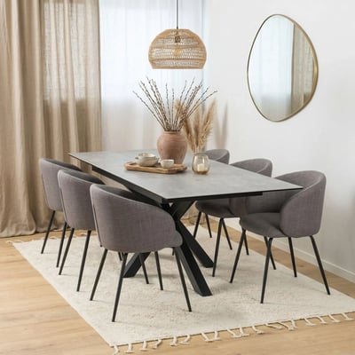 Table rectangulaire extensible en céramique L168/210 - NEIVA HELLIN, DEPUIS 1862