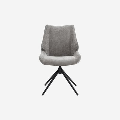 Lot de 2 chaises pivotantes en tissu OSTA HABITAT