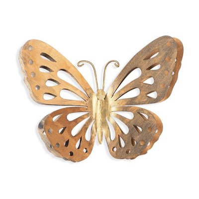 Décoration murale en métal Animal Papillon doré HANAH HOME