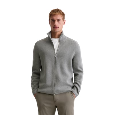 Cardigan zippé regular en pur coton bio MARC O'POLO