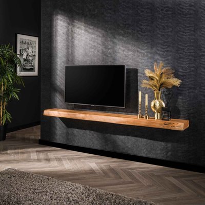 Étagère murale en bois d'acacia épais 2 m MELBOURNE PIER IMPORT