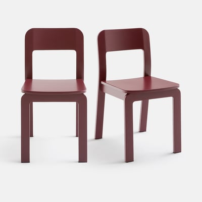 Lot de 2 chaises en bouleau massif teinté, Talet LA REDOUTE INTERIEURS