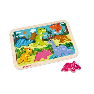 Chunky Puzzle Dinosaures 7 Pièces JANOD