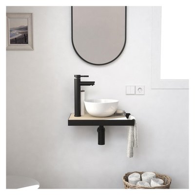 Lave-mains plan fin + vasque + miroir SOHO MOB IN