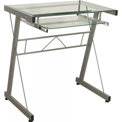 Bureau en métal avec plateau en verre RECOLLECTION